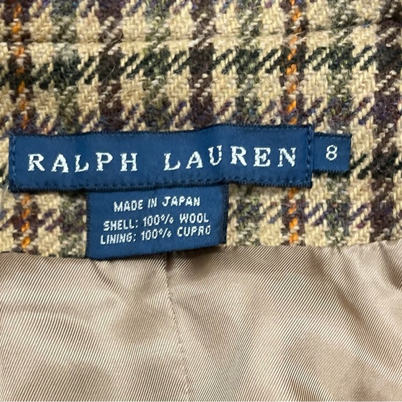 Ralph Lauren brown plaid blazer women’s size 8 - Picture 4 of 4